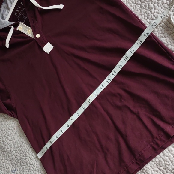 Bylt Size Medium Drop Cut L/S Hooded Henley Lux Shirt - Picture 9 of 14